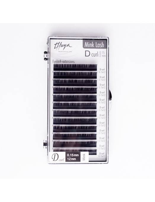 Extensiones de Pestañas D Curl 0.15 Thuya Professional Line